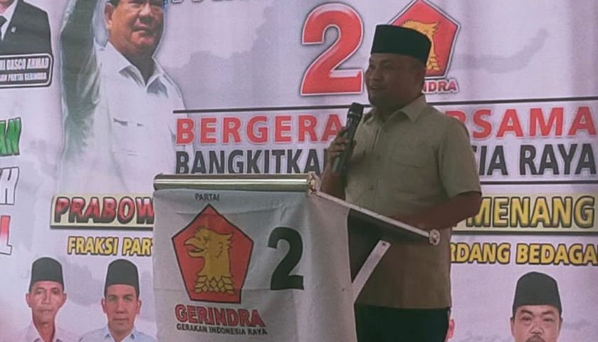 Sekretaris DPD Partai Gerakan Indonesia Raya (Gerindra) Sumatera Utara (Sumut) Sugiat Santoso menekankan kepada seluruh kader partai di Kabupaten Serdang Bedagai agar terus mendukung dan mewujudkan program Bupati H Darma Wijaya dan Wakil Bupati Adlin Umar Yusri Tambunan (Dambaan).