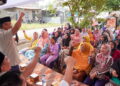 DPD Partai Gerindra Sumut membagikan sembako dan melakukan penanaman pohon. Kegiatan berlangsung di Taman Edukasi Binjai, Selasa (22/3/2023).