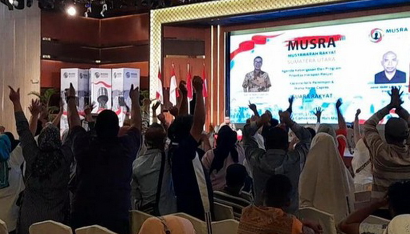 Di Kota Medan Sumatera Utara, Musyawarah Rakyat (Musra) XVIII, semakin menegaskan dukungan simpatisan Jokowi kepada Prabowo Subianto.