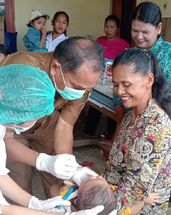 Hari pertama Pencanangan Sub PIN Polio 2023, Kabupaten Pakpak Bharat menempati capaian teratas di Provinsi Sumatera Utara.