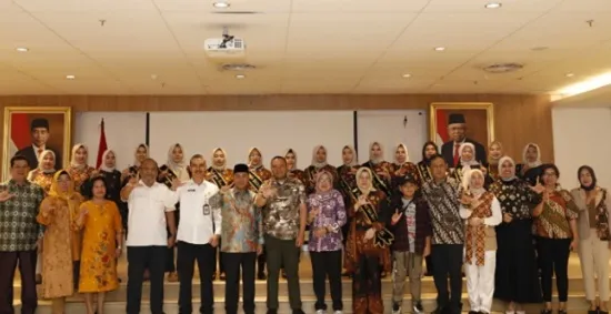 Bupati Pakpak Bharat, Franc Bernhard Tumanggor mengunjungi Kantor Perpustakaan Nasional RI, Rabu (1/3/2023).