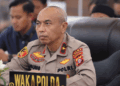 Wakapolda Kalteng Brigjen Pol Mohamad Agung Budijono SIK MSi mengikuti rapat koordinasi lintas sektoral secara virtual, bertempat di Aula Arya Dharma, Mapolda setempat, Kamis (6/4/2023)