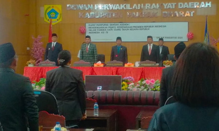 DPRD Pakpak Bharat, Rabu (16/8/2023), menggelar Rapat Paripurna Masa Persidangan II Tahun 2023 dengan agenda mendengarkan Sidang Tahunan MPR RI dan Pidato Kenegaraan Presiden dalam rangka HUT ke-78 Kemerdekaan Republik Indonesia