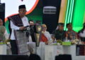 Kapolda Sumut Irjen Pol Agung Setya Imam Effendi mendampingi Wapres RI KH Ma'ruf Amin menghadiri Ikrar Merajut Keberagaman Nusantara dari Sumatera Utara, di Gedung Serbaguna, Jalan Williem Iskandar, Pancing, Deli Serdang, Kamis (19/10/2023).