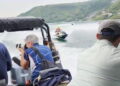 Polda Sumut dan Polres Jajaran melakukan pengamanan rangkaian Event Aquabike Jetski World Championship Lake Toba 2023, Kamis (23/11/2023).