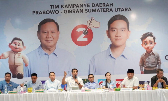 Tim Kampanye Daerah (TKD) Prabowo Gibran Provinsi Sumut menargetkan 60 persen kemenangan di Sumatera Utara.