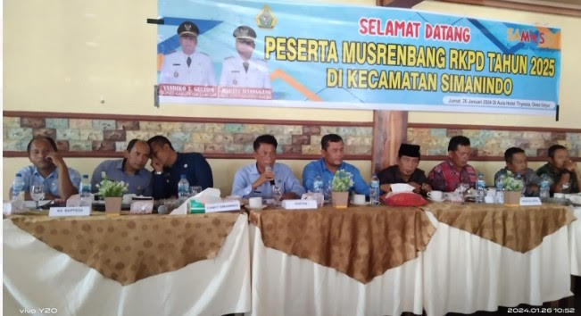 Hari terakhir Musrenbang RKPD Samosir Tahun 2025 untuk tingkat kecamatan, berlangsung di Simanindo, Nainggolan, Harian, dan Sianjur Mulamula, Jumat (26/1/2024).