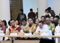 Bupati Samosir Vandiko Timotius Gultom ST menghadiri Rakor Tim Pengendalian Inflasi Daerah (TPID) dan Tim Percepatan Perluasan Digitalisasi Daerah (TP2DD) Provinsi Sumatera Utara, di Aula Raja Inal Siregar (RIS) Lantai 2 Kantor Gubsu, Medan, Kamis (7/3/2024)