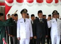 Bupati Franc Bernhard Tumanggor melantik dan mengambil sumpah 35 orang pejabat lingkungan Pemkab Pakpak Bharat, Rabu (20/3/2024)