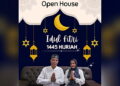 Ketua Yayasan Universitas Labuhanbatu (ULB) Halomoan Nasution SH menggelar open house dalam rangka memeriahkan Hari Raya Idulfitri 1445 Hijriah