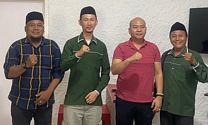 Pimpinan Cabang Ikatan Sarjana Nahdlatul Ulama (ISNU) Kota Medan audiensi ke kediaman Dr Nikson Nababan di Medan, Minggu (12/5/2024).