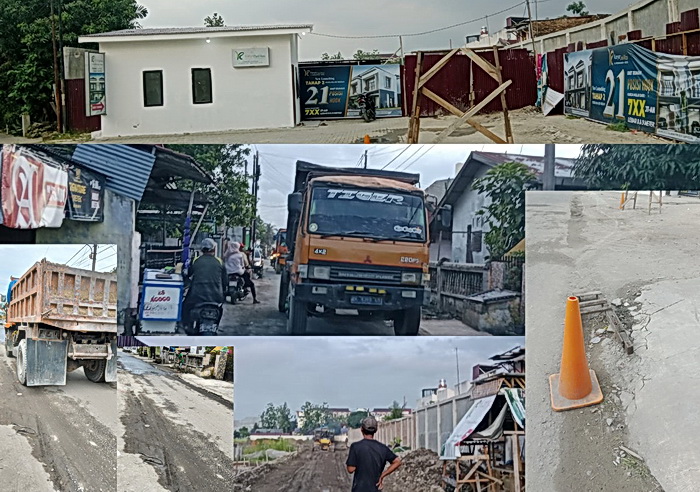 warga Jalan Istiqomah Lingkungan 11 Kelurahan Helvetia Timur Medan Helvetia dan di Desa Helvetia Kecamatan Sunggal Deliserdang mengaku resah dengan aktivitas truk interkuler pengangkut tanah yang melintasi jalan kecil di pemukiman mereka.