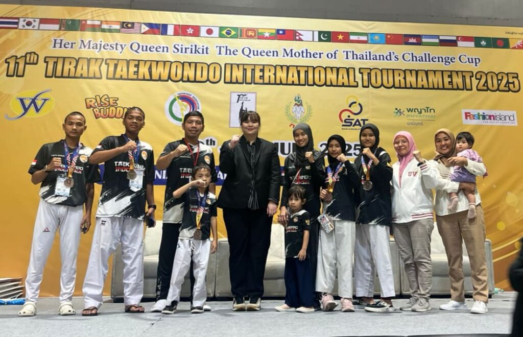 Dojang KTTC Medan Johor meraih prestasi membanggakan pada ajang 11th Tirak Taekwondo International Tournament 2025 di Bangkok, Thailand. Istimewa
