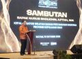 SAMBUTAN-Kepala Kantor Wilayah (Kakanwil) BPN Provinsi Kepulauan Riau, Nurus Sholichin saat memberikan Sambutan acara dalam rangka memperingati Hari Agraria dan Tata Ruang Tahun 2025 selama di Wyndham Panbil Batam. (Foto Humas).
