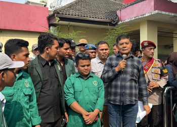 Geruduk Polda Sumut, PW IPA Sumut desak Polda Periksa Bupati dan Pimpinan PT MNA terkait dugaan penutupan sungai Badak mati.