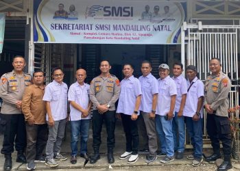 Silaturahmi, Kapolres Kunjungi Kantor SMSI Madina