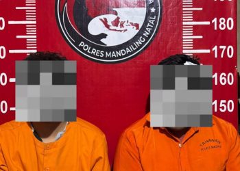 Satres Narkoba Polres Madina Ringkus 2 Pria Pesta Sabu di Panyabungan Tonga