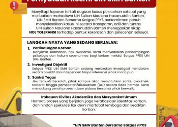Rektor UIN SMH Banten, Tidak Tolerir Pelaku Pelecehan dan Kekerasan Seksual