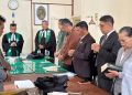Pemkab Taput Hadiri Ibadah Minggu II Dung Trinitatis dan Pelantikan Pengurus Yayasan Anugerah HKI Tarutung Kota