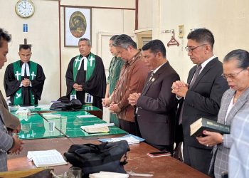 Pemkab Taput Hadiri Ibadah Minggu II Dung Trinitatis dan Pelantikan Pengurus Yayasan Anugerah HKI Tarutung Kota