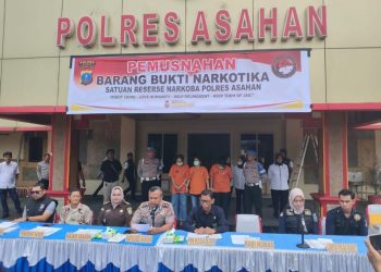 Selamatkan Puluhan Ribu Jiwa, Polres Asahan Musnahkan BB