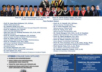 PERADIPROF bekerja sama dengan Universitas Indonesia (UI) menggelar Pendidikan Khusus Profesi Advokat (PKPA)