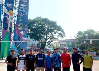 Hari Jadi NKRI ke- 81 Tahun, SMSI Gelar Latihan Bola Voli, Elida Nasution: Menghindari dari hal-hal yang negatif