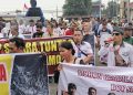Desak Pencopotan Kapolres, Massa HBB dan TGAPH&K Sindir ‘Prestasi’ Kapolres Tapteng dan Sergai